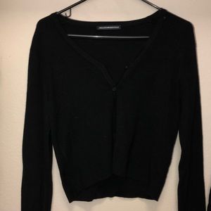 black v-neck sweater